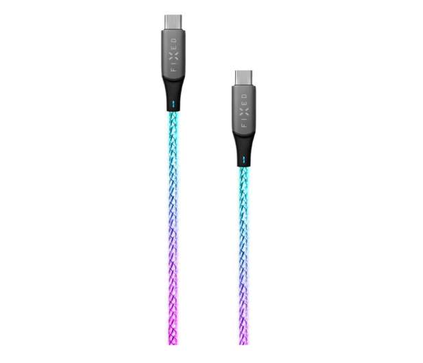 FIXED Świecący Kabel USB-C/USB-C 1,2m PD 60W - 1249149 - zdjęcie